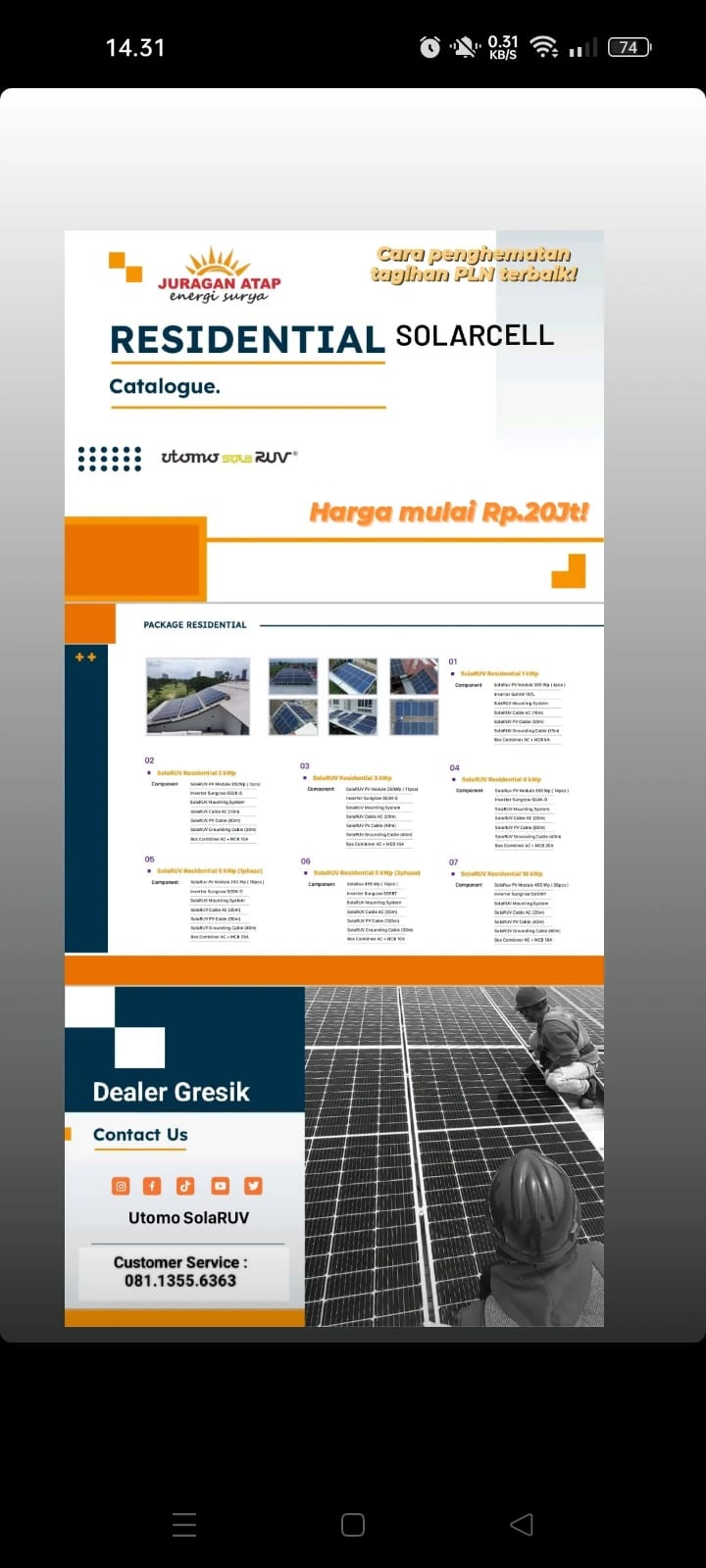 Harga Lampu PJU Awet Di Kabupaten Lamongan