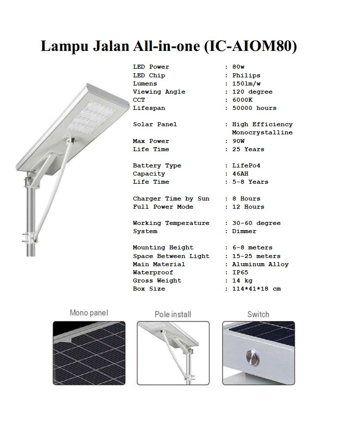 Jual Lampu Taman Kota Baterai Tahan Lama Di Kabupaten Lamongan